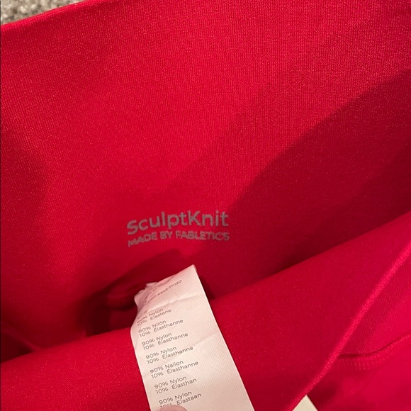 Fabletics Red High-Waisted Leggings - Picture 3 of 3